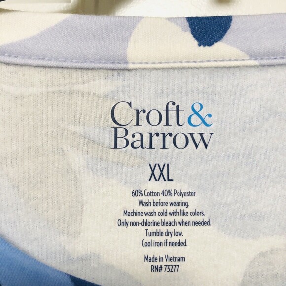 CROFT&BARROW size XXL Crewneck The Essential Sweatshirt Multicolor Floral 143 - Picture 4 of 5